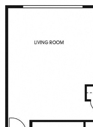 2 Bed 1 Bath 1000 square feet floor plan